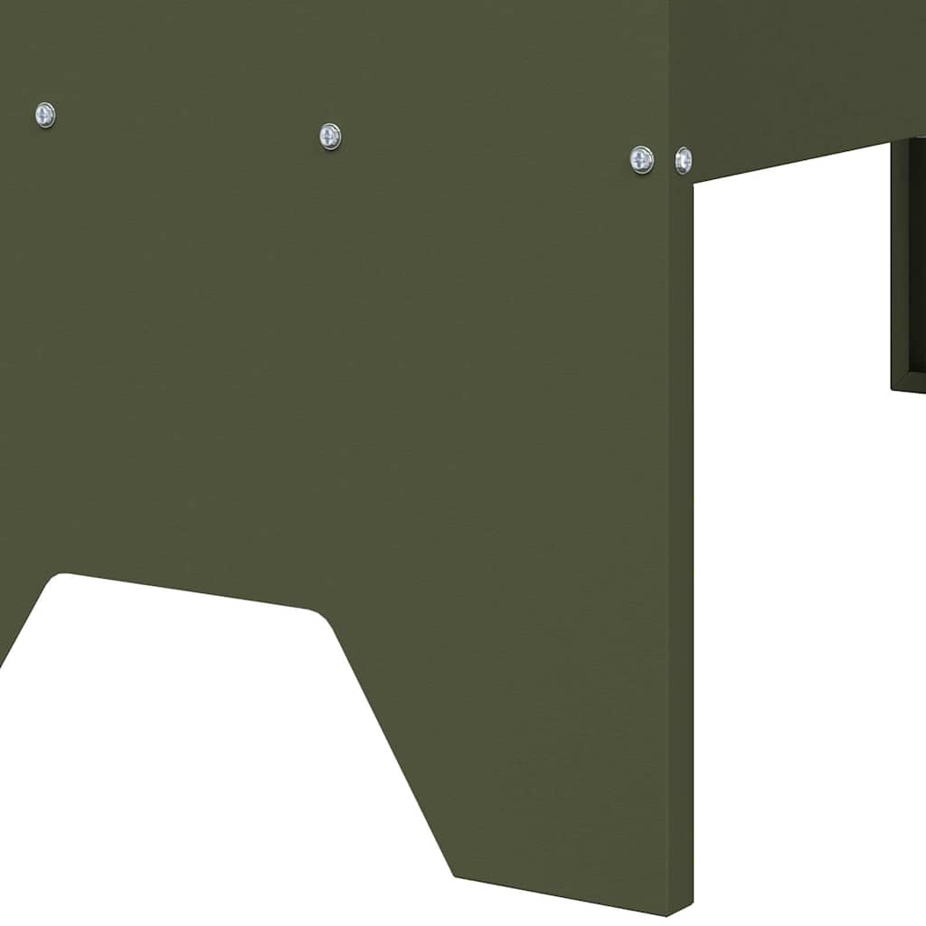 Futtertröge für Nutztiere Olivgrün 79 x 35 x 62 cm 15 kg