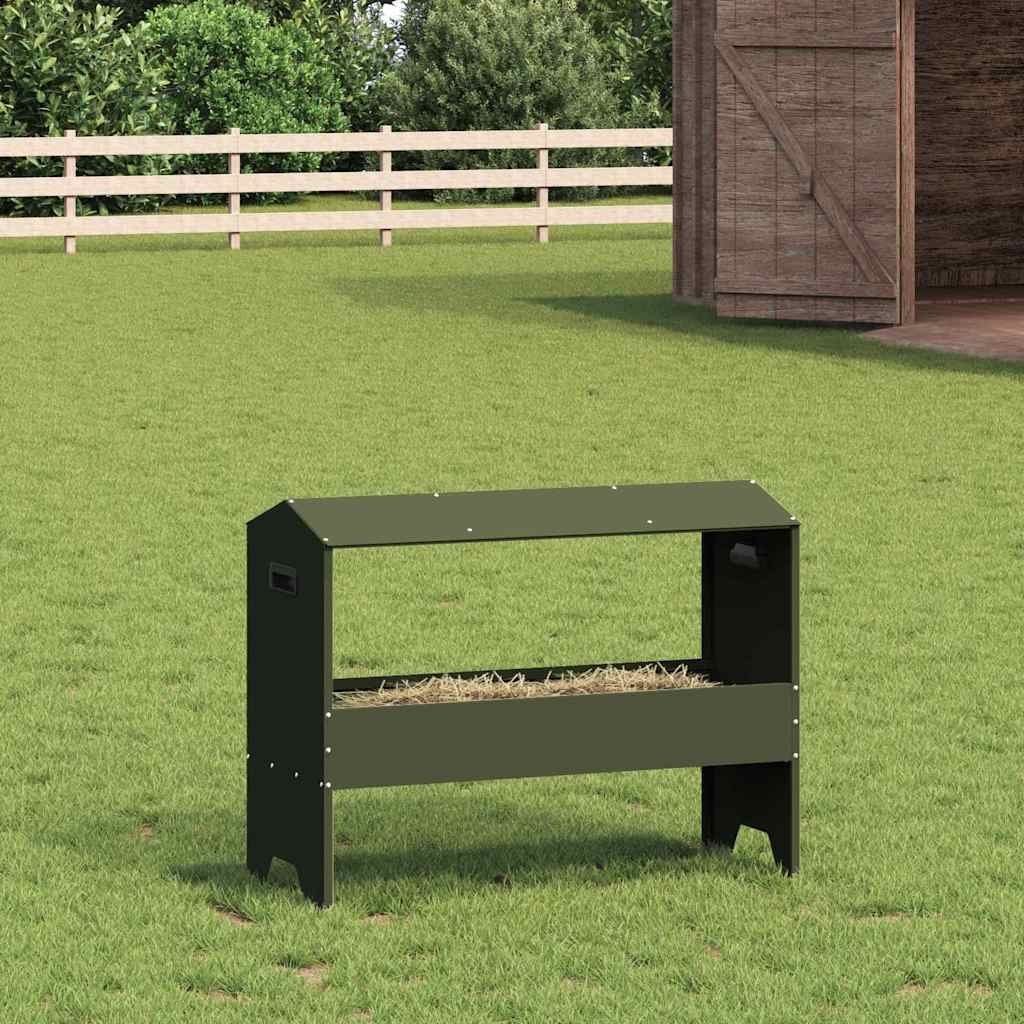 Futtertröge für Nutztiere Olivgrün 79 x 35 x 62 cm 15 kg