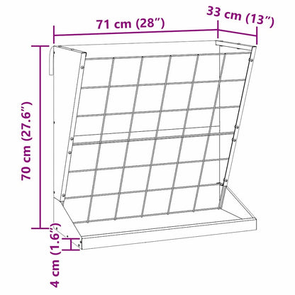 Heu Futterspender Schwarz 71 x 33 x 70 cm 5 kg