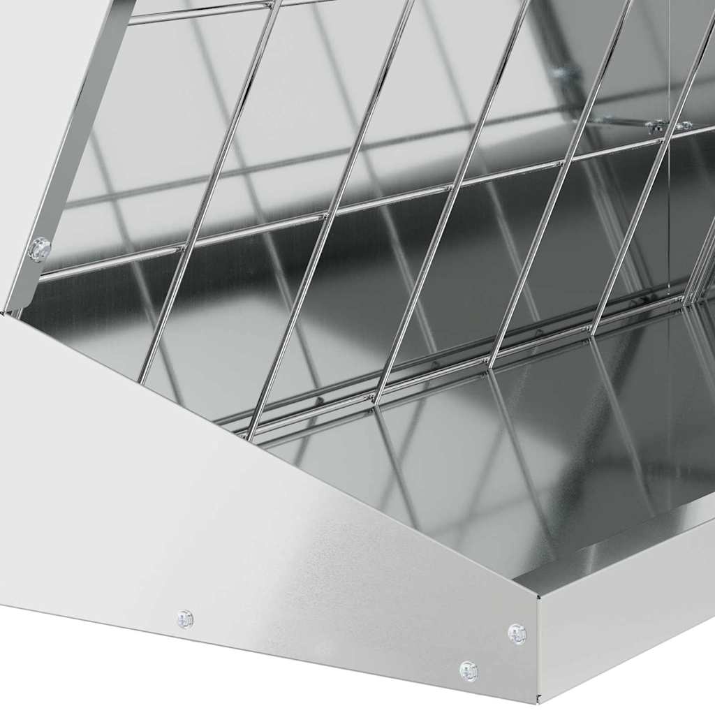 Heu Futterspender Silber 71 x 33 x 70 cm 5 kg Verzinkter Stahl