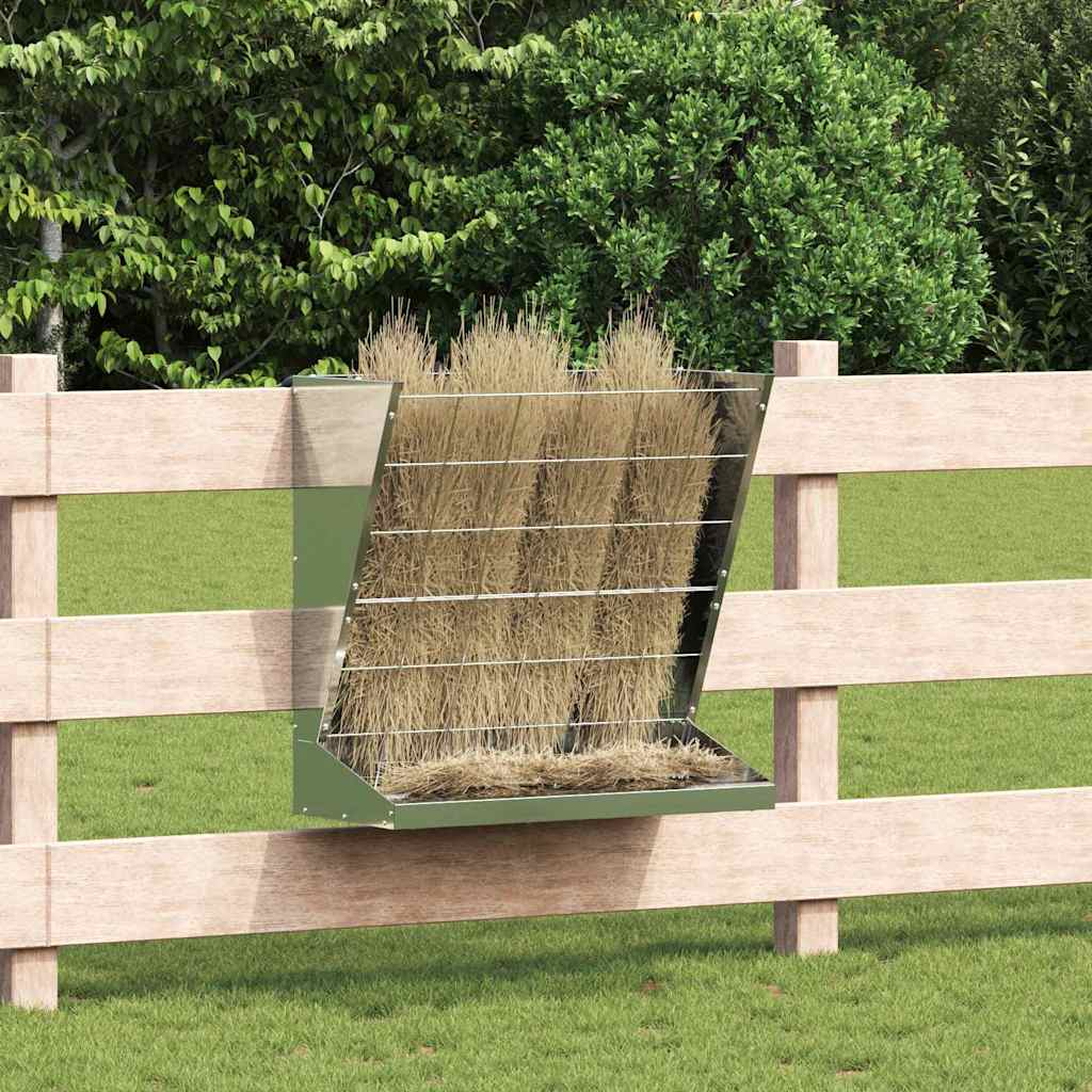 Heu Futterspender Silber 71 x 33 x 70 cm 5 kg Verzinkter Stahl