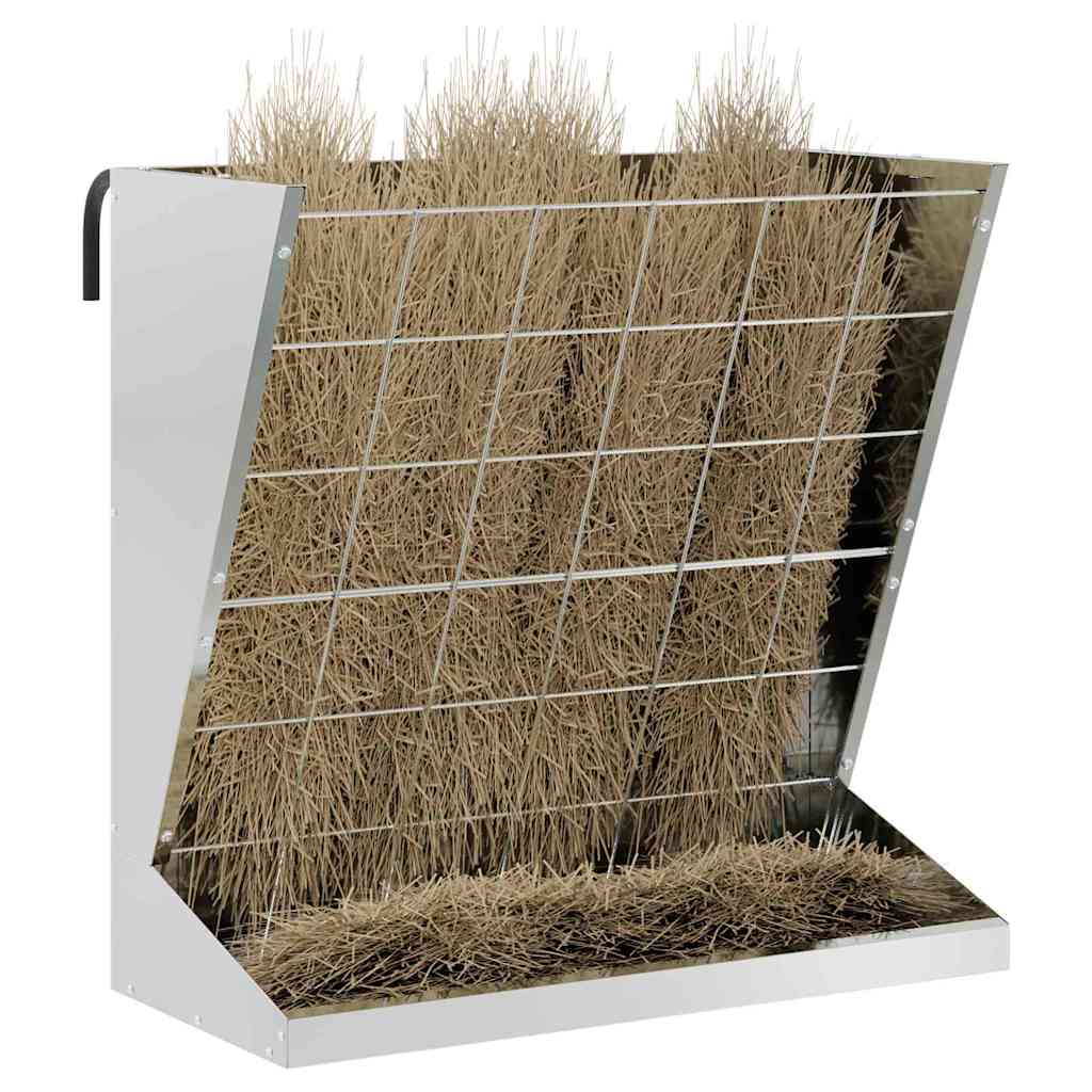 Heu Futterspender Silber 71 x 33 x 70 cm 5 kg Verzinkter Stahl
