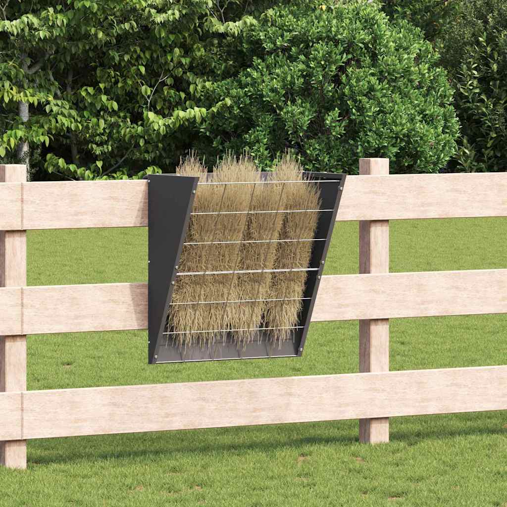 Hängender Heufutterspender Schwarz 61 x 33 x 66 cm 5 kg