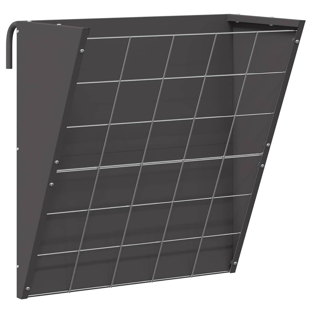 Hängender Heufutterspender Schwarz 61 x 33 x 66 cm 5 kg