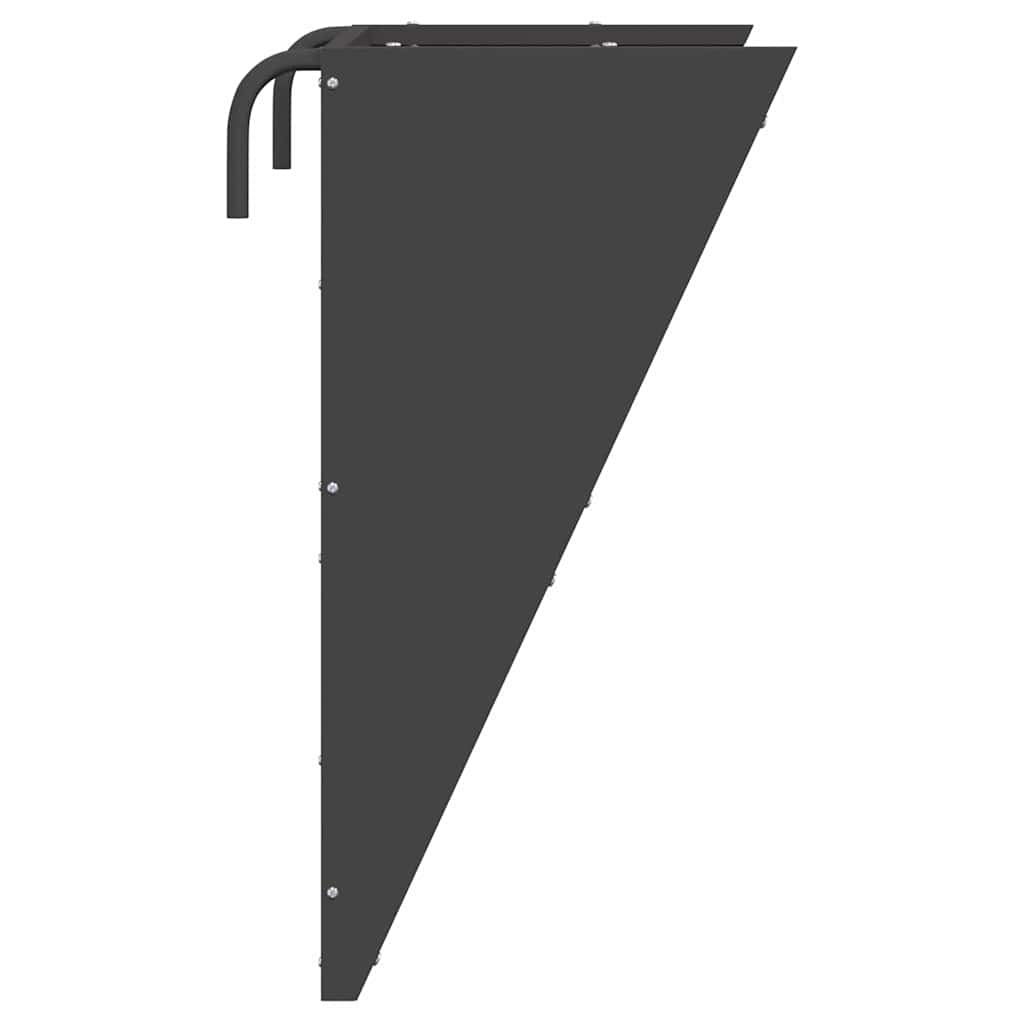 Hängender Heufutterspender Schwarz 61 x 33 x 66 cm 5 kg
