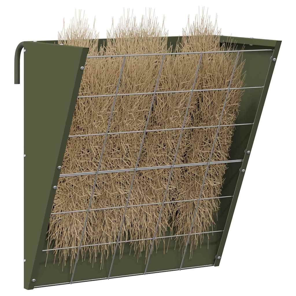 Hängender Heufutterspender Olivgrün 61 x 33 x 66 cm 5 kg