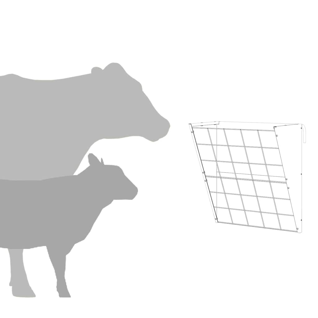 Hängender Heufutterspender Silber 61 x 33 x 66 cm 5 kg
