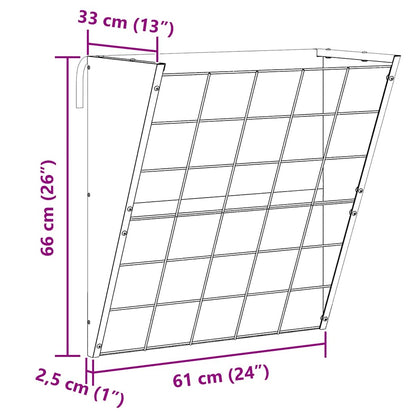 Hängender Heufutterspender Silber 61 x 33 x 66 cm 5 kg