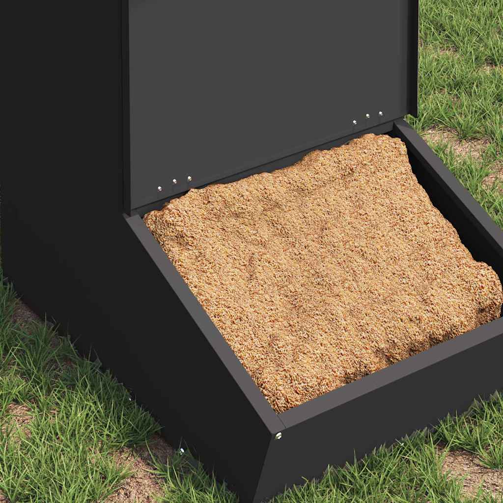 Schweinfutterspender Schwarz 55 x 38 x 76 cm 20 kg