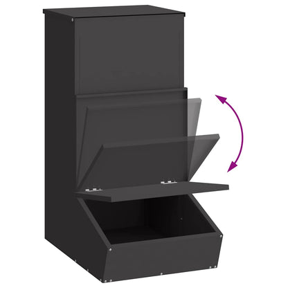 Schweinfutterspender Schwarz 55 x 38 x 76 cm 20 kg