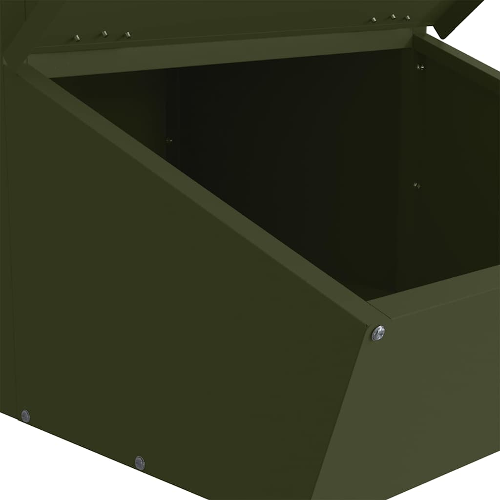 Schweinfutterspender Olivgrün 55 x 38 x 76 cm 20 kg