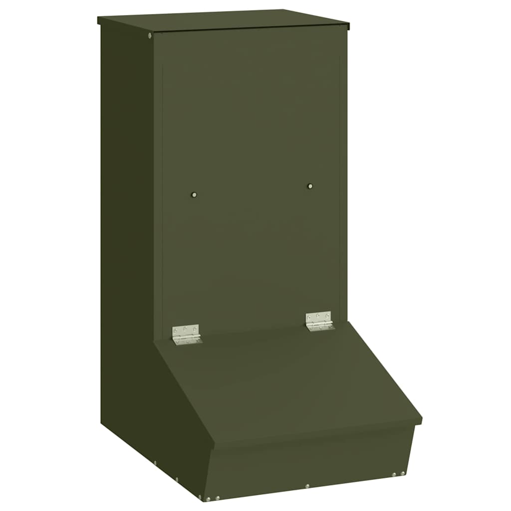 Schweinfutterspender Olivgrün 55 x 38 x 76 cm 20 kg