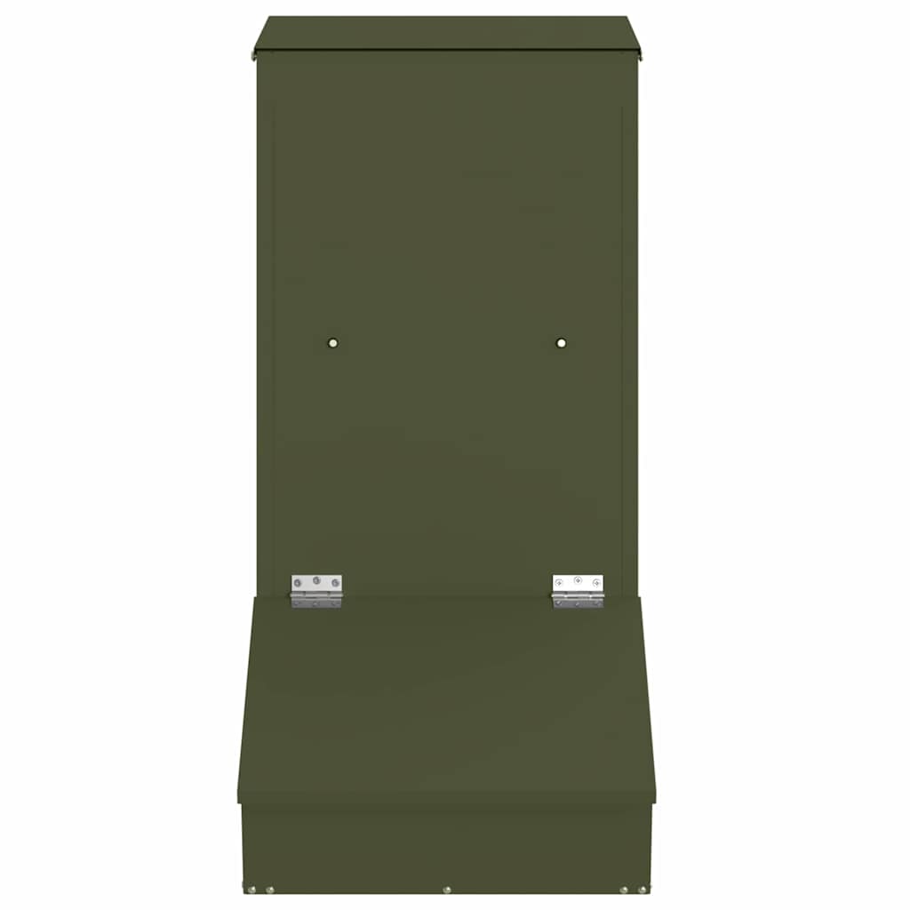 Schweinfutterspender Olivgrün 55 x 38 x 76 cm 20 kg