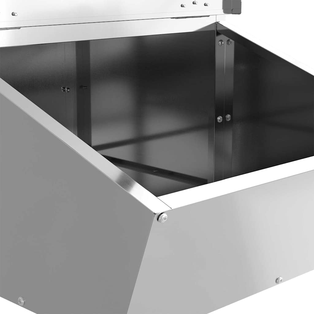 Schweinfutterspender Silber 55 x 38 x 76 cm 20 kg