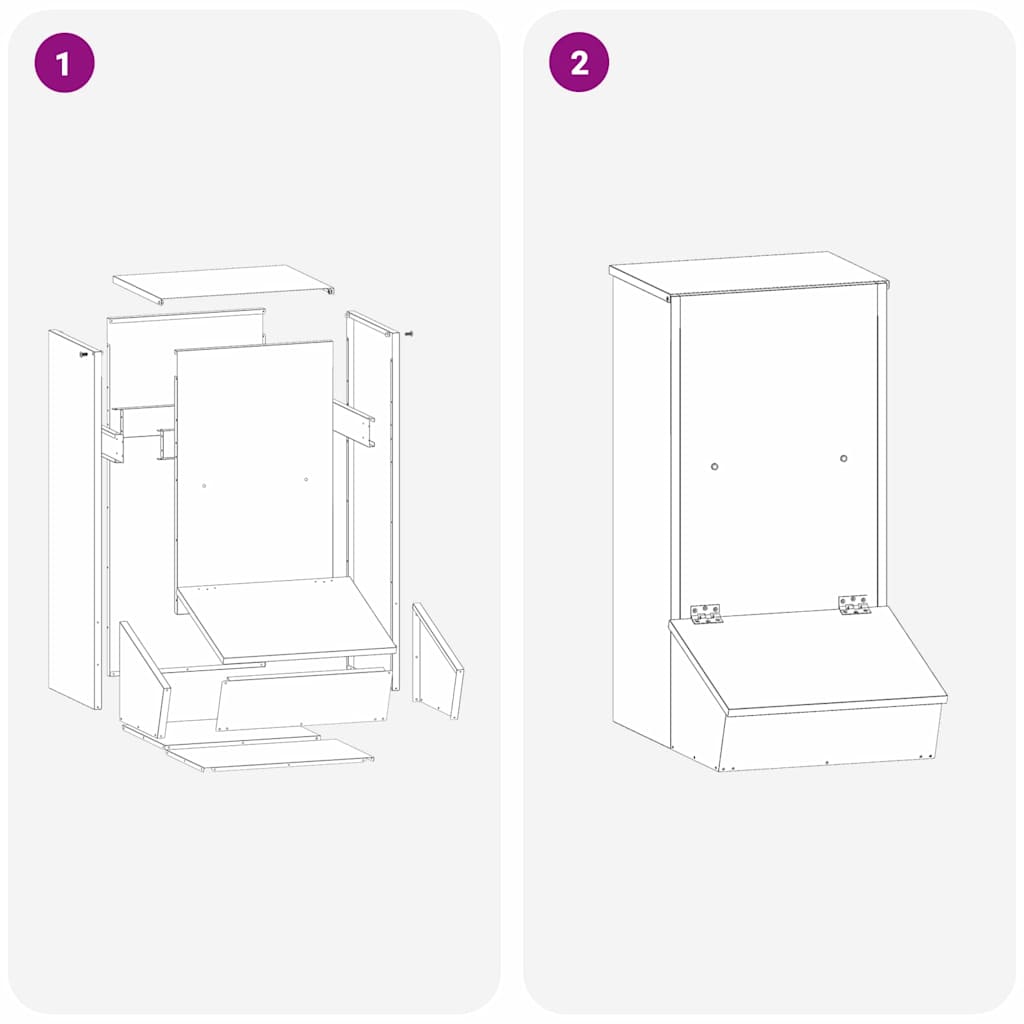 Schweinfutterspender Silber 55 x 38 x 76 cm 20 kg