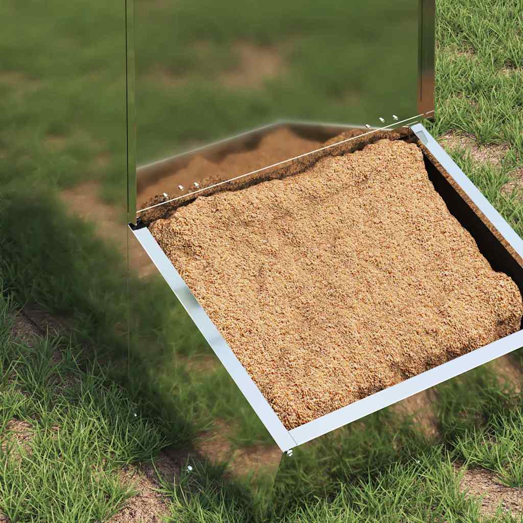 Schweinfutterspender Silber 55 x 38 x 76 cm 20 kg