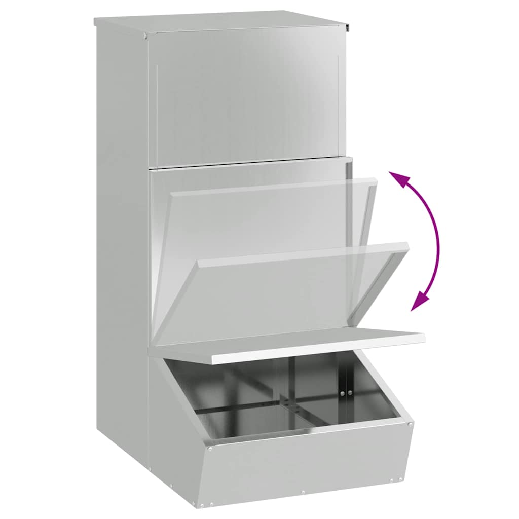 Schweinfutterspender Silber 55 x 38 x 76 cm 20 kg