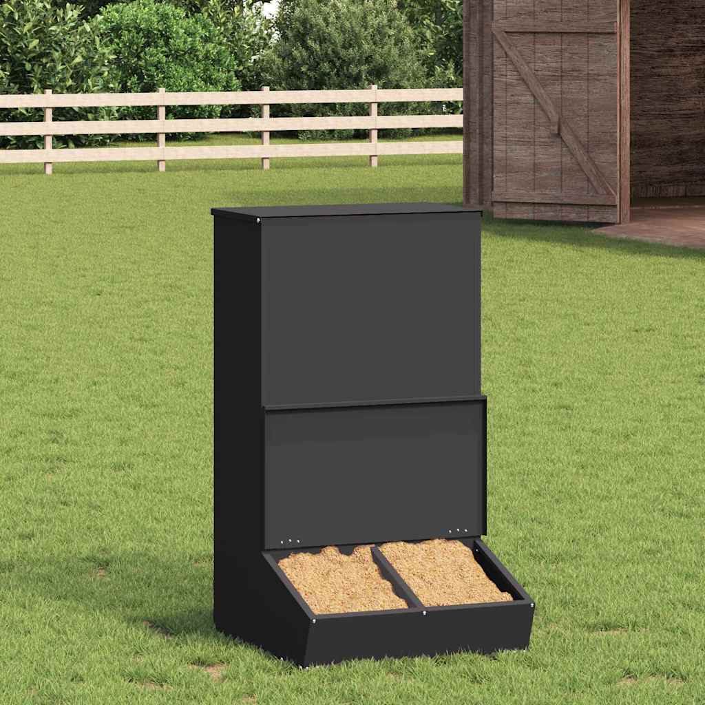 Schweinfutterspender Schwarz 55 x 51 x 91,5 cm 20 kg