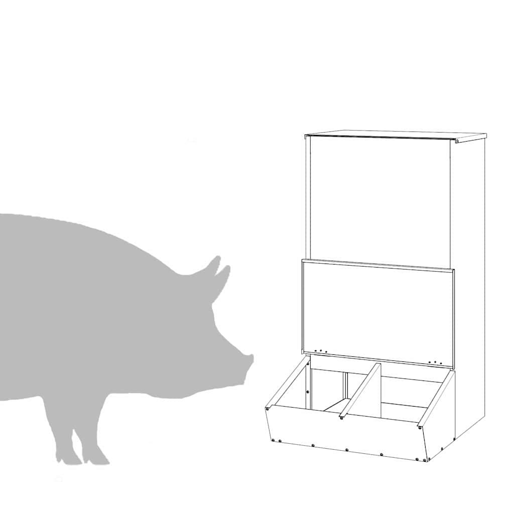 Schweinfutterspender Schwarz 55 x 51 x 91,5 cm 20 kg