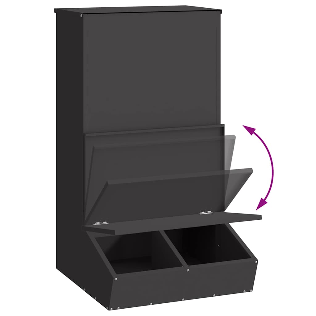 Schweinfutterspender Schwarz 55 x 51 x 91,5 cm 20 kg