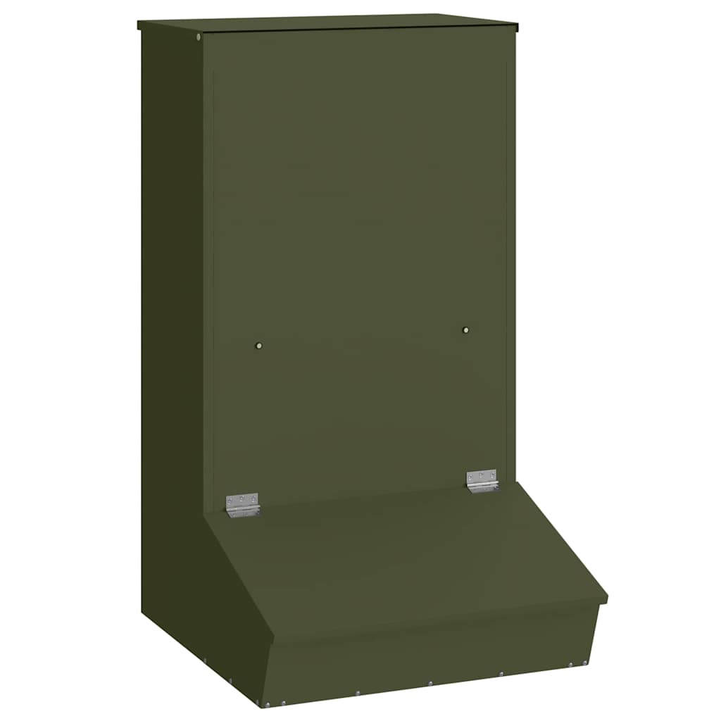 Schweinfutterspender Olivgrün 55 x 51 x 91,5 cm 20 kg