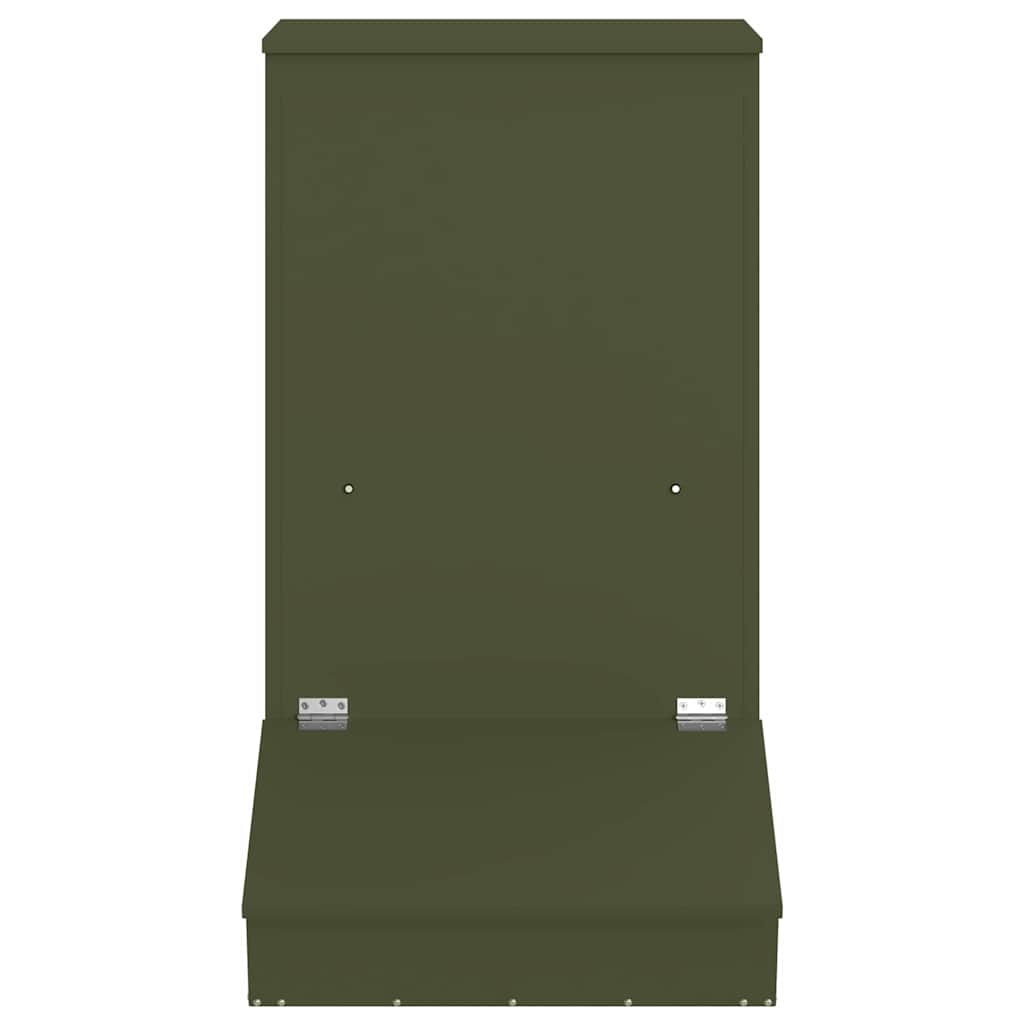 Schweinfutterspender Olivgrün 55 x 51 x 91,5 cm 20 kg