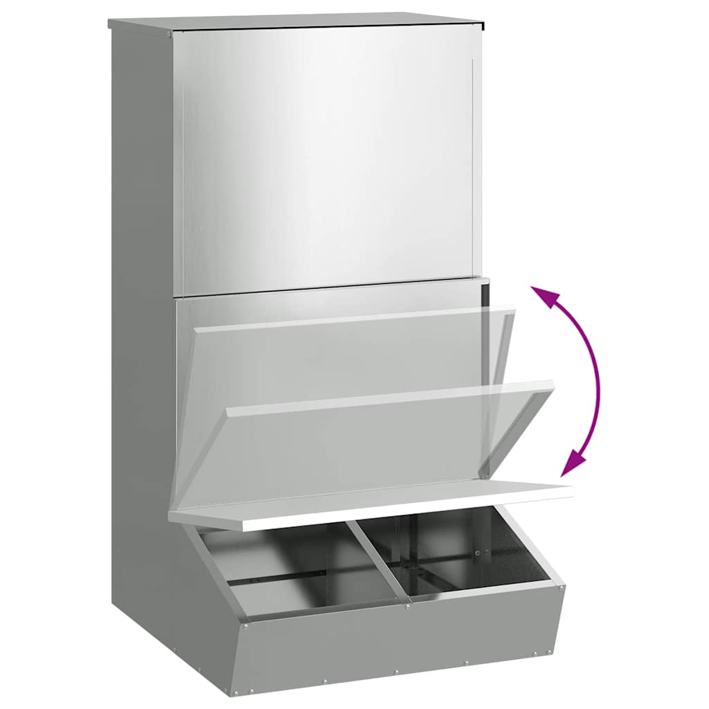 Schweinfutterspender Silber 55 x 51 x 91,5 cm 20 kg