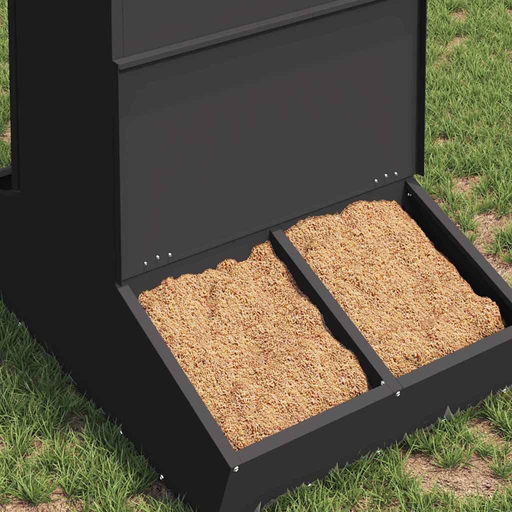 Schweinfutterspender Schwarz 82 x 51 x 91,5 cm 20 kg