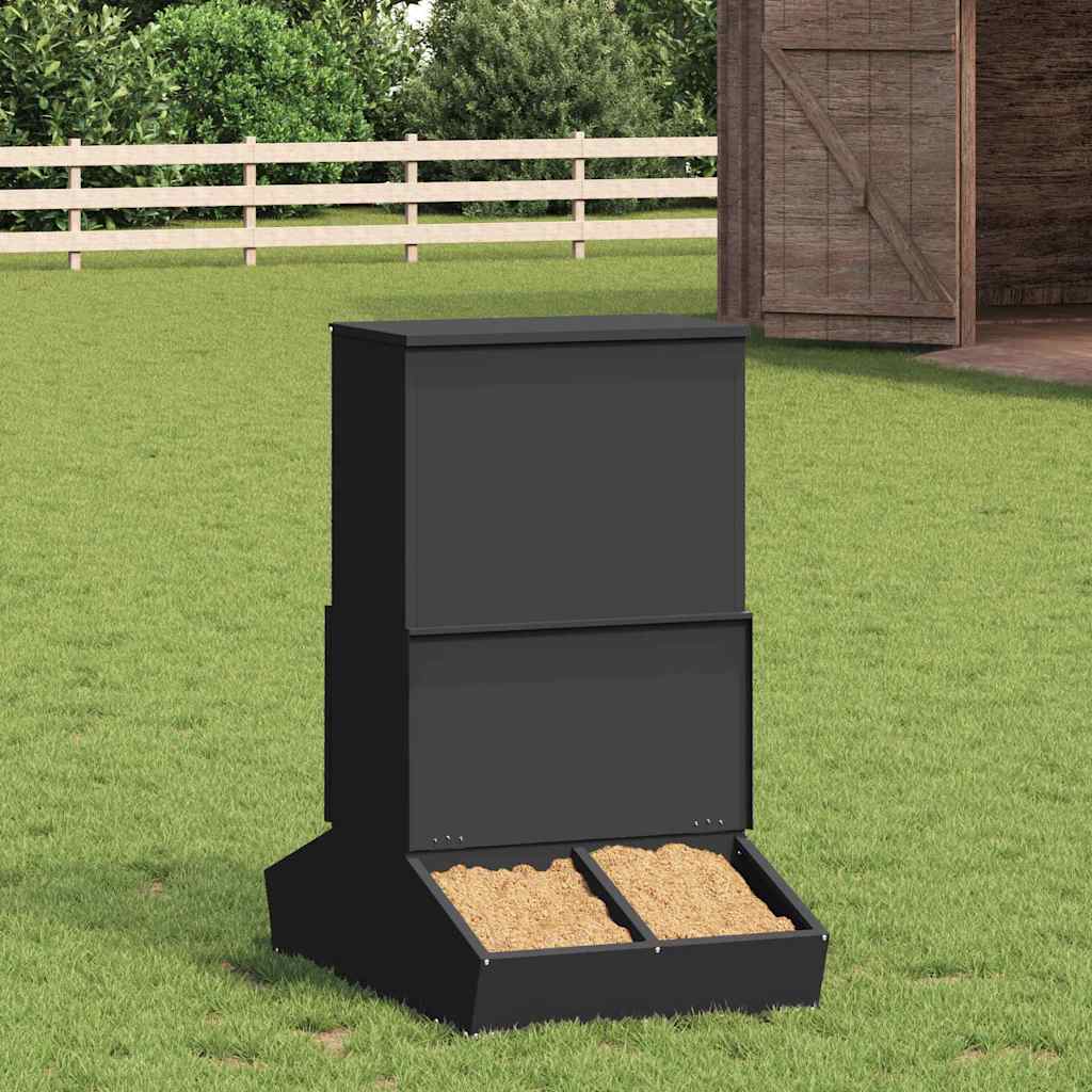 Schweinfutterspender Schwarz 82 x 51 x 91,5 cm 20 kg