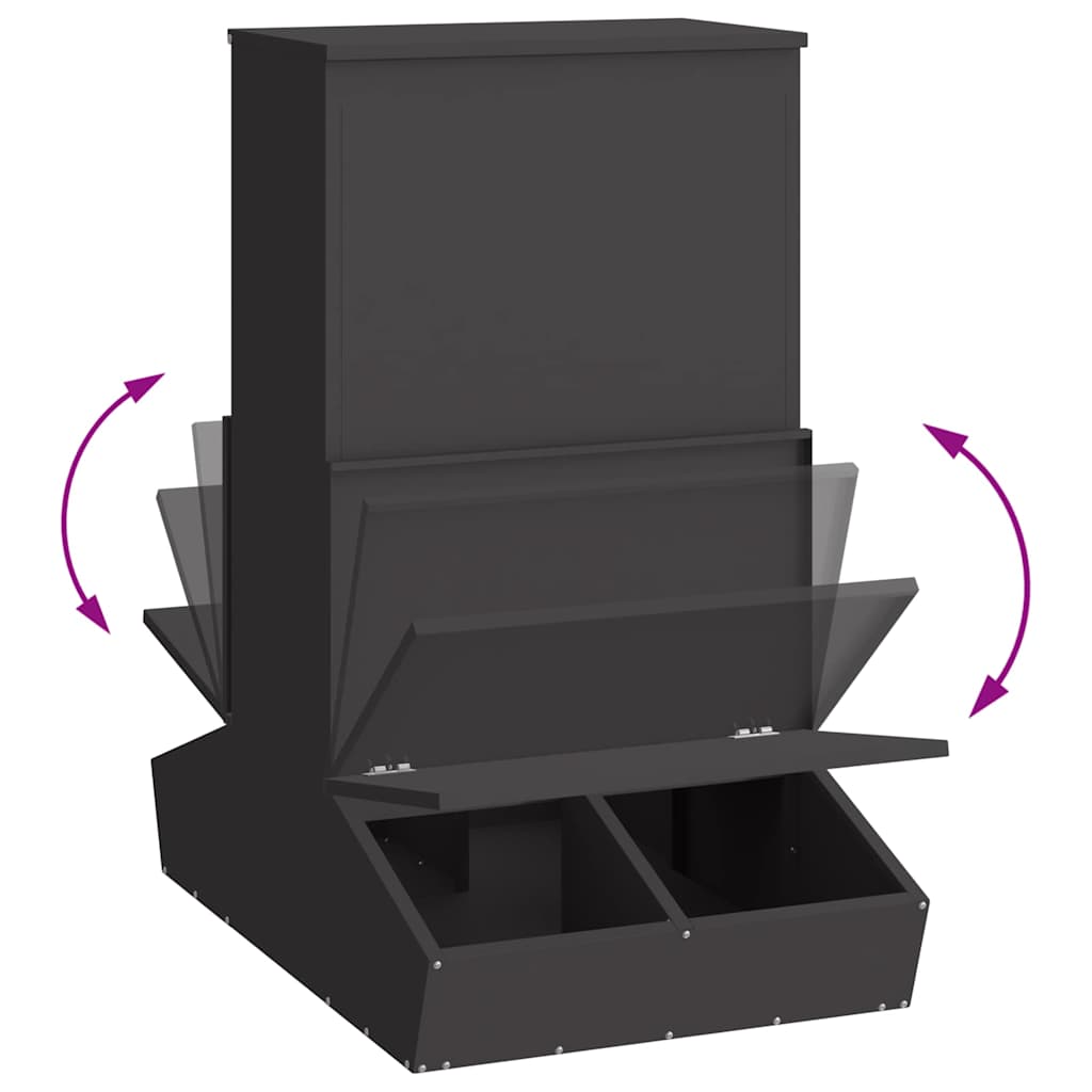 Schweinfutterspender Schwarz 82 x 51 x 91,5 cm 20 kg