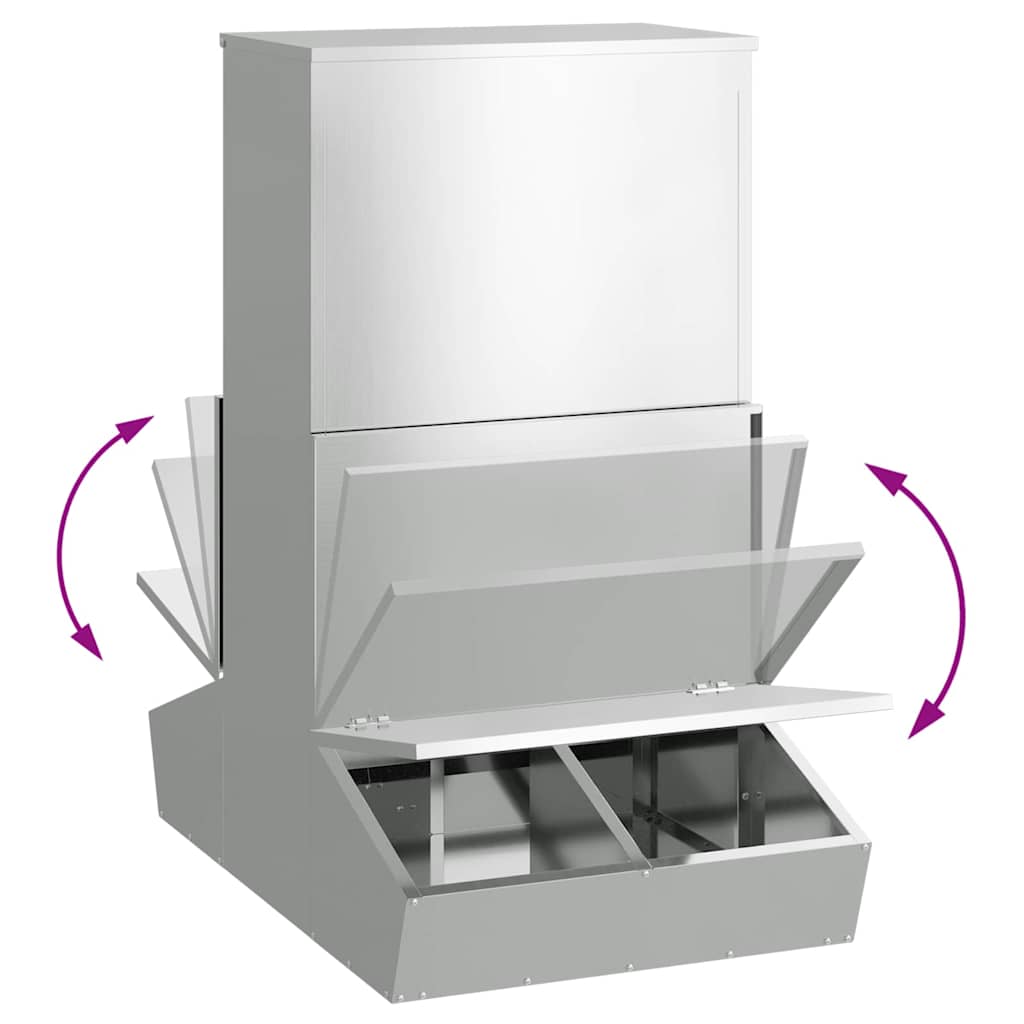Schweinfutterspender Silber 82 x 51 x 91,5 cm 20 kg