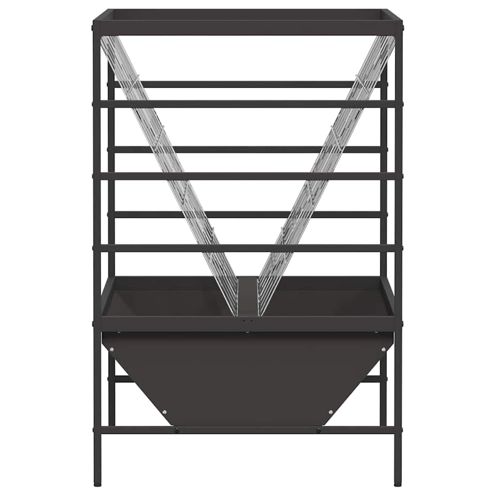 Viehfutterspender Schwarz 100 x 60 x 90 cm 15 kg