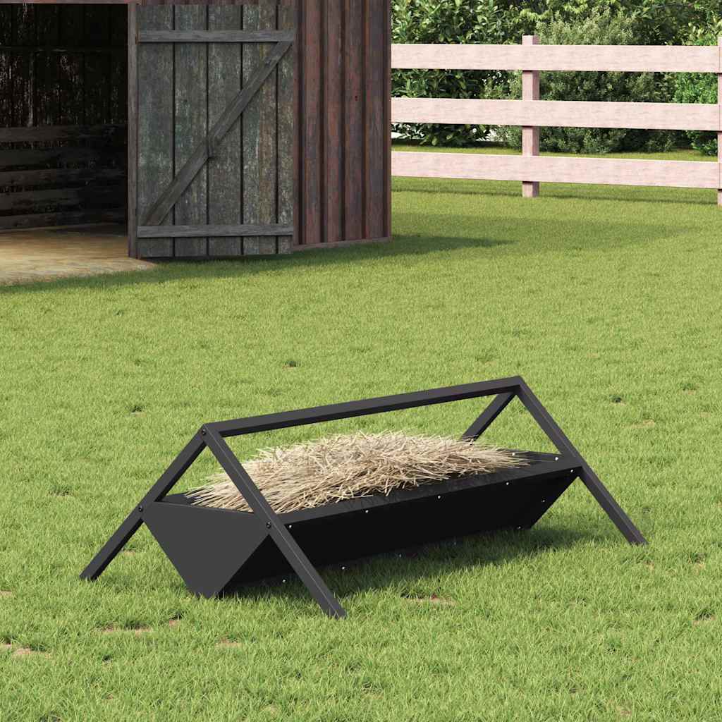 Futtertröge für Nutztiere Schwarz 111 x 76 x 38 cm 10 kg