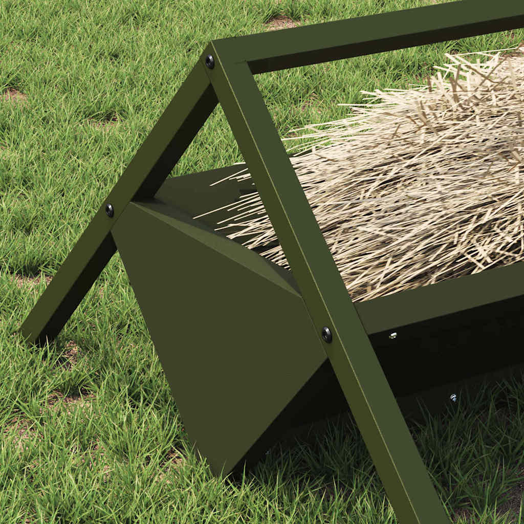 Futtertröge für Nutztiere Olivgrün 111 x 76 x 38 cm 10 kg