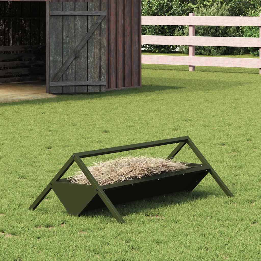 Futtertröge für Nutztiere Olivgrün 111 x 76 x 38 cm 10 kg