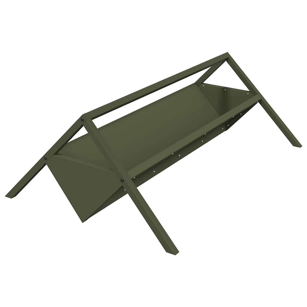 Futtertröge für Nutztiere Olivgrün 111 x 76 x 38 cm 10 kg