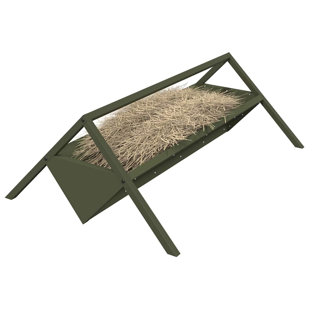 Futtertröge für Nutztiere Olivgrün 111 x 76 x 38 cm 10 kg