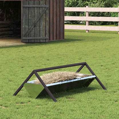 Futtertröge für Nutztiere Silber 111 x 76 x 38 cm 10 kg