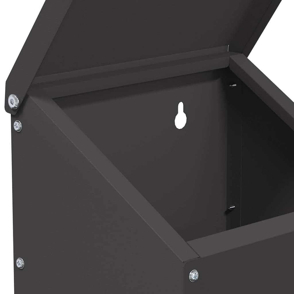 Hühnerfütterer Schwarz 21 x 16 x 33 cm 3 kg Kaltgewalzter Stahl