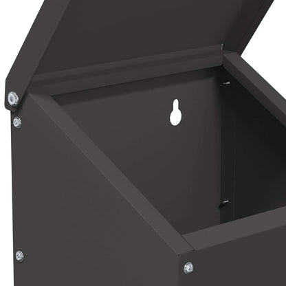 Hühnerfütterer Schwarz 21 x 16 x 33 cm 3 kg Kaltgewalzter Stahl