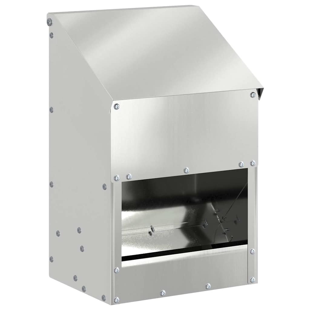 Hühnerfütterer Silber 21 x 16 x 33 cm 3 kg Verzinkter Stahl