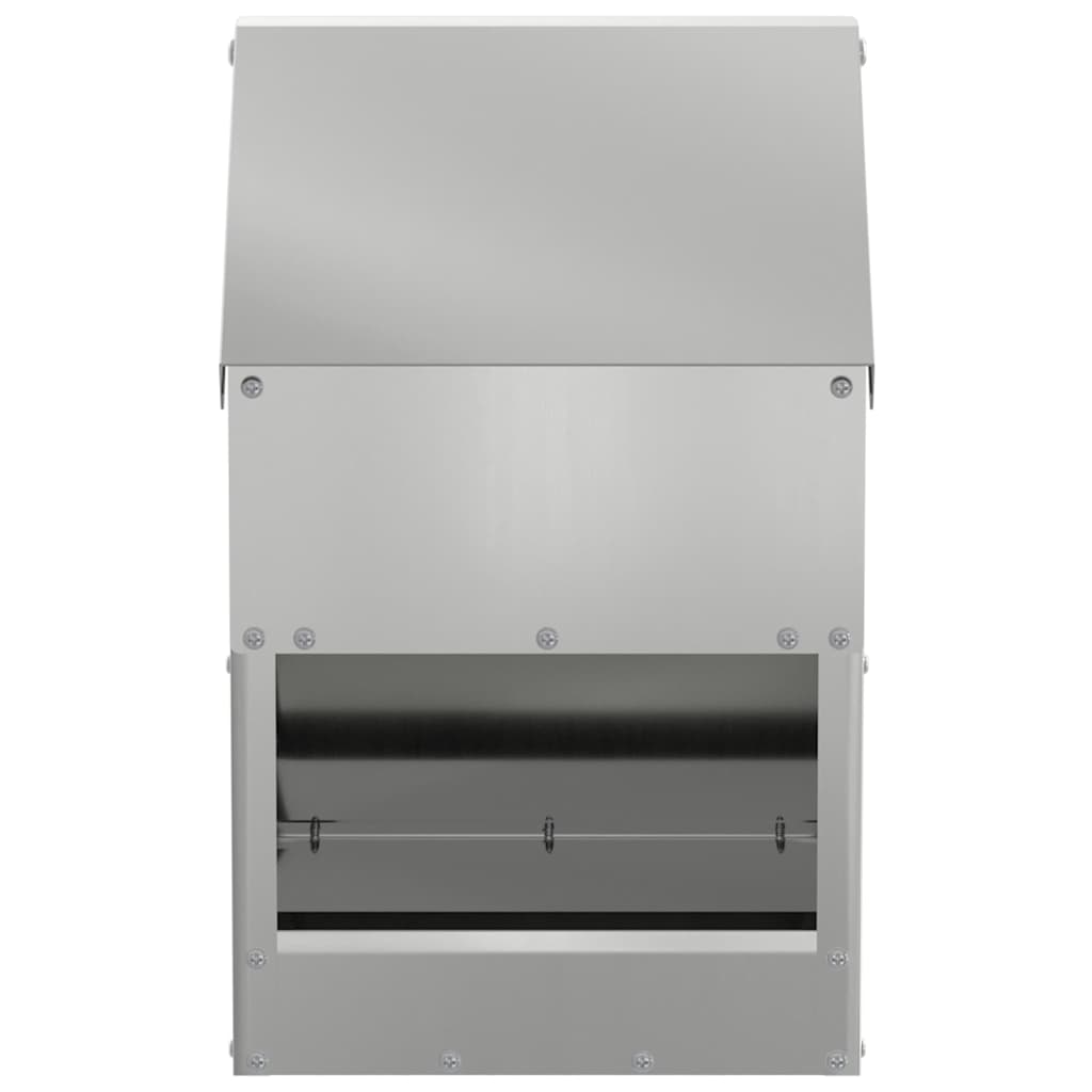 Hühnerfütterer Silber 21 x 16 x 33 cm 3 kg Verzinkter Stahl