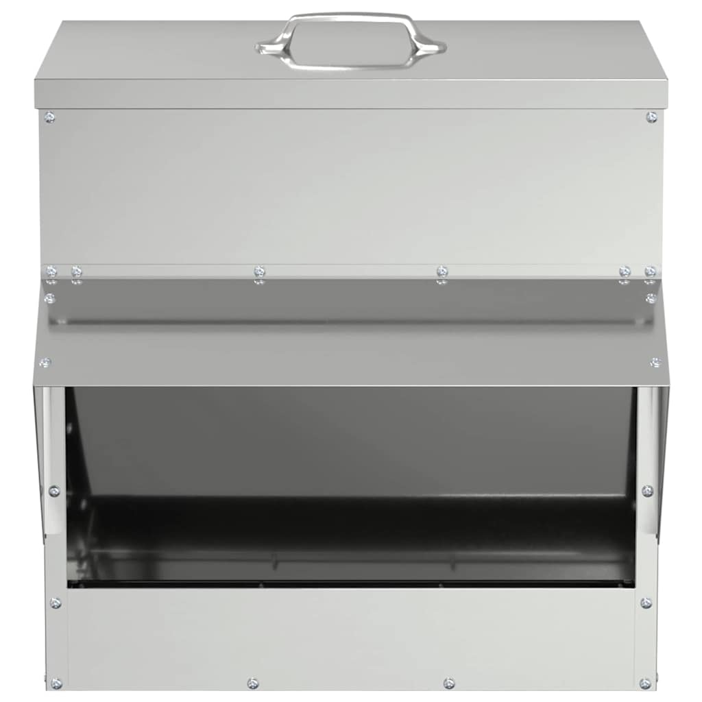Hühnerfütterer Silber 40,5 x 45 x 41 cm 20 kg Verzinkter Stahl