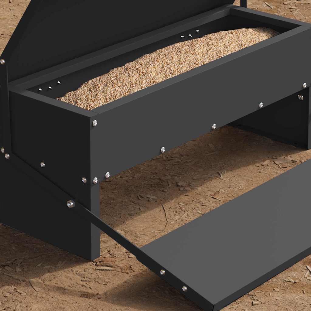 Hühnertretfeeder Schwarz 48,5 x 39,5 x 19 cm 5 kg