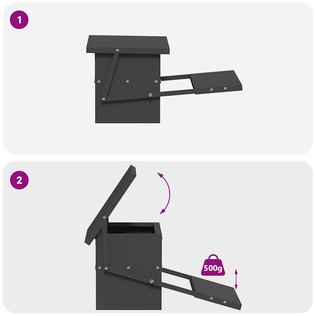 Hühnertretfeeder Schwarz 48,5 x 39,5 x 19 cm 5 kg