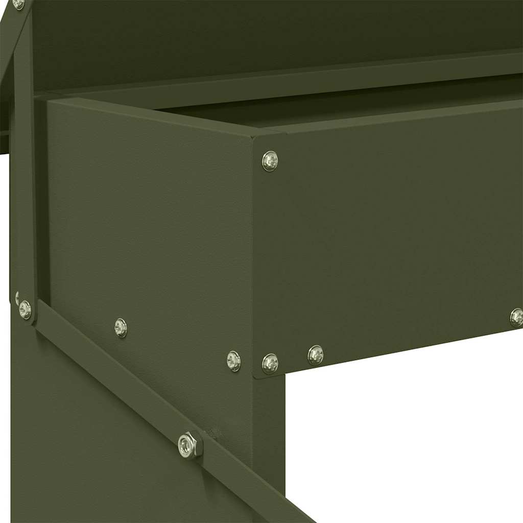Hühnertretfeeder Olivgrün 48,5 x 39,5 x 19 cm 5 kg
