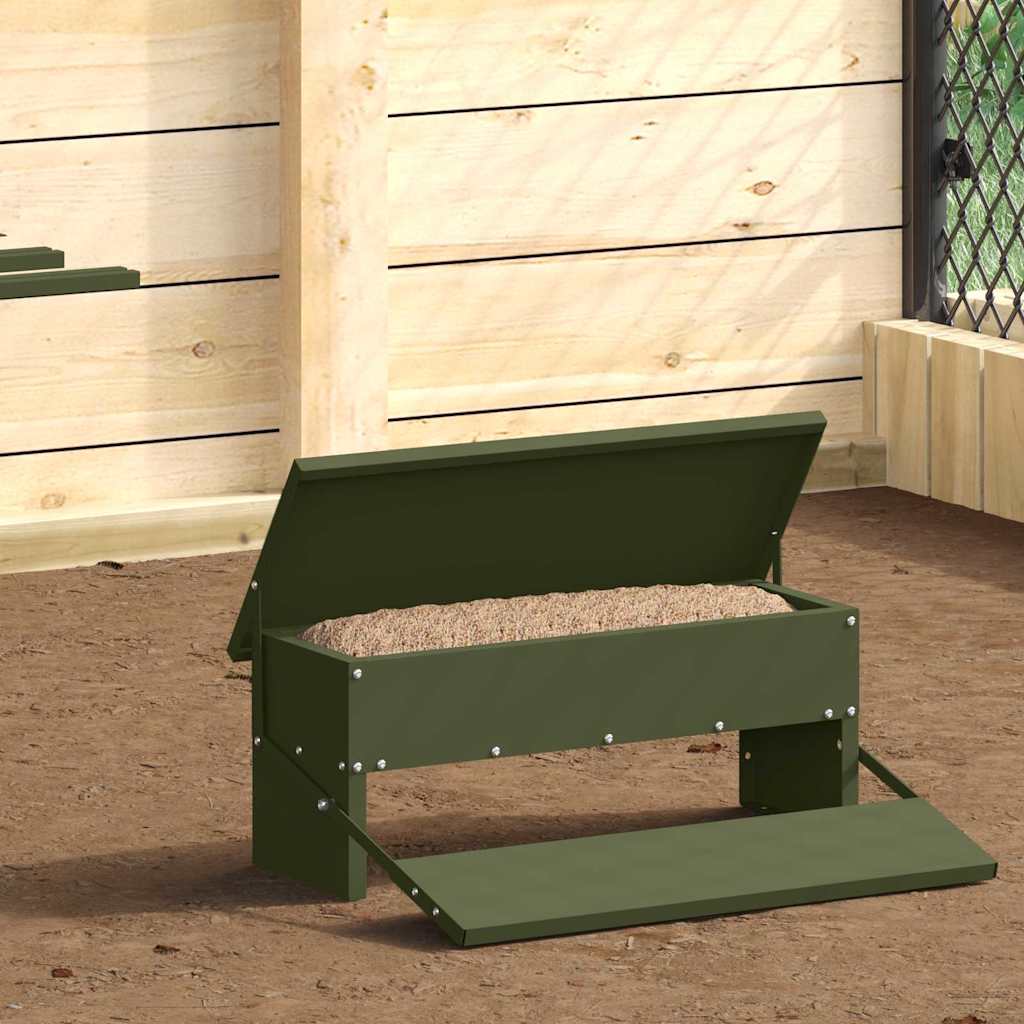 Hühnertretfeeder Olivgrün 48,5 x 39,5 x 19 cm 5 kg