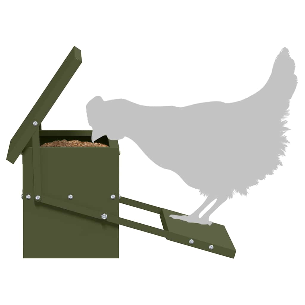 Hühnertretfeeder Olivgrün 48,5 x 39,5 x 19 cm 5 kg