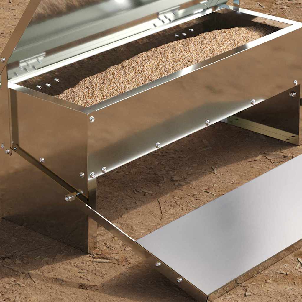 Hühnertretfeeder Silber 48,5 x 39,5 x 19 cm 5 kg