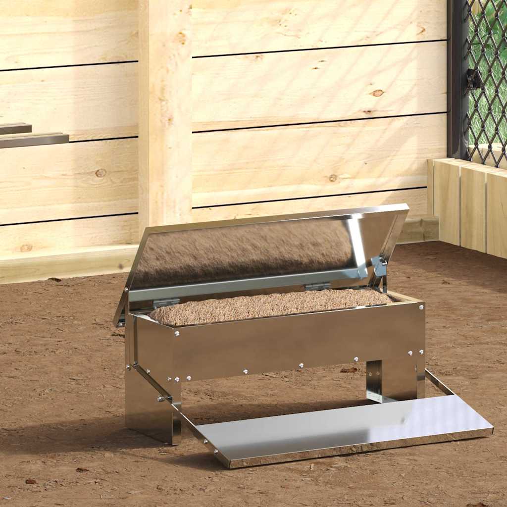 Hühnertretfeeder Silber 48,5 x 39,5 x 19 cm 5 kg